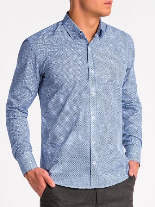 Ombre Clothing Men's elegant shirt with long sleeves K471