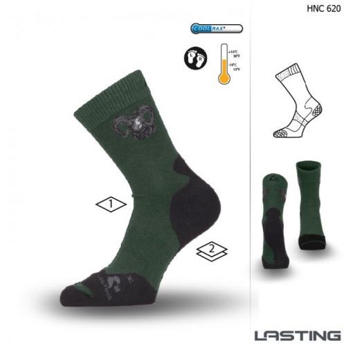 Lasting Myslivecká ponožka HNC 620 zelená Velikost: (42-45) L