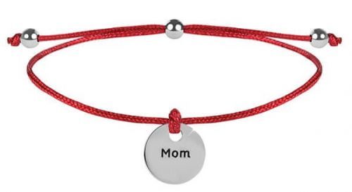 Troli Šňůrkový Náramek Maminka Červená/Ocelová