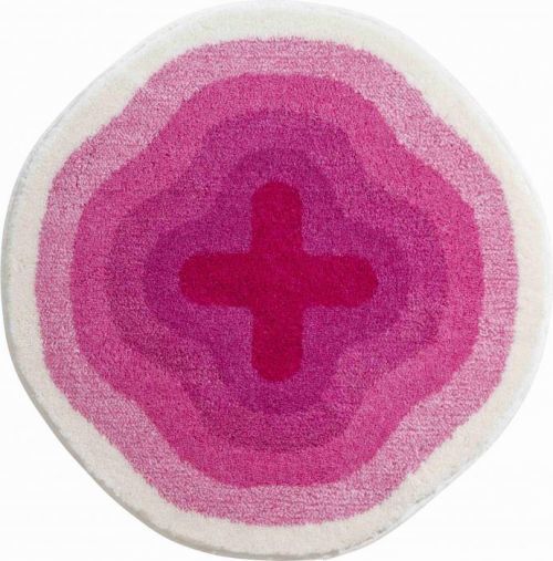 GRUND Koupelnová předložka KARIM 03 růžová Rozměr: kruh 60 cm