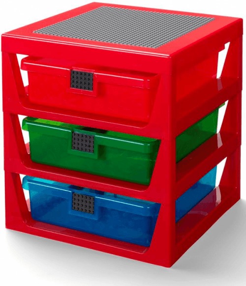 LEGO | LEGO organizér se třemi zásuvkami - červená