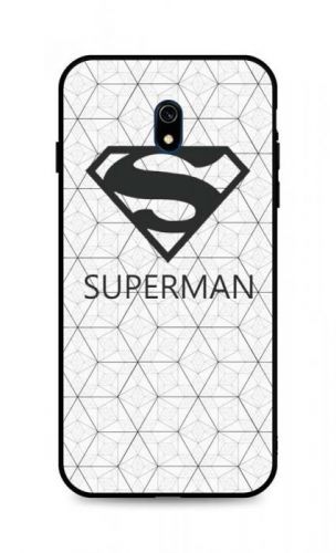 Kryt TopQ Xiaomi Redmi 8A 3D silikon Bílý Superman 47568