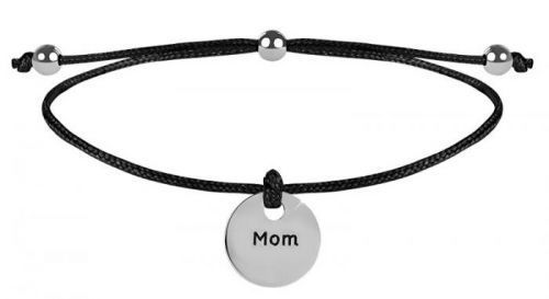 Troli Šňůrkový Náramek Maminka Černá/Ocelová