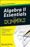 Algebra II Essentials For Dummies (Sterling Mary Jane)(Paperback)