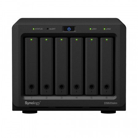 Synology DS620slim DiskStation (2C/CeleronJ3355/2-2,5GHz/2GBRAM/6xSATA/2xUSB3.0/2xGbE), DS620slim