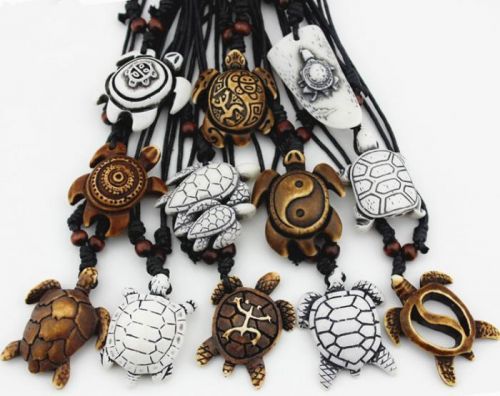 Přívěsek na krk želva - hnědá