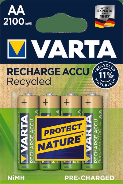 Varta Nabíjecí Baterie Recycled 4 Aa 2100 Mah r2u 56816101404