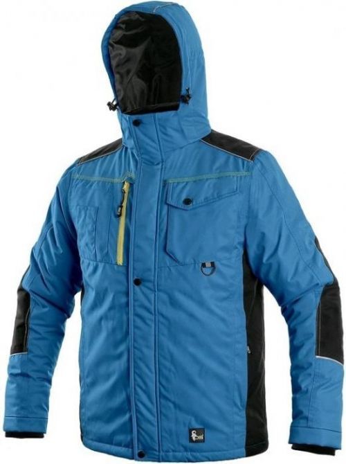 Pánská zimní bunda CXS BALTIMORE - Středně modrá / černá | XXL