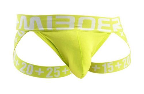 Sexy Jockstrap MIBOER s pohodlnou kapsou - Neon Green Barva: Zelená, Velikost: S, Velikost dle značky: Pro obvod pasu (74-80cm)