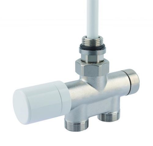 Ventil termostatický jednoctokový přímý bílá hlavice