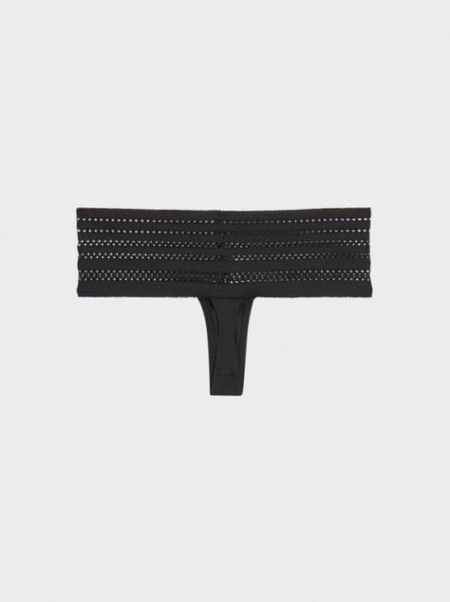 Dámská tanga Cotton Wide thong DK5025 - DKNY - S - bílá