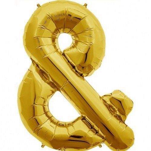 Fóliové nafukovací balónky - Symbol - 102 cm - & - zlatý - WGOLD &