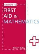 Answers to First Aid in Mathematics (Sulley Robert)(Paperback)