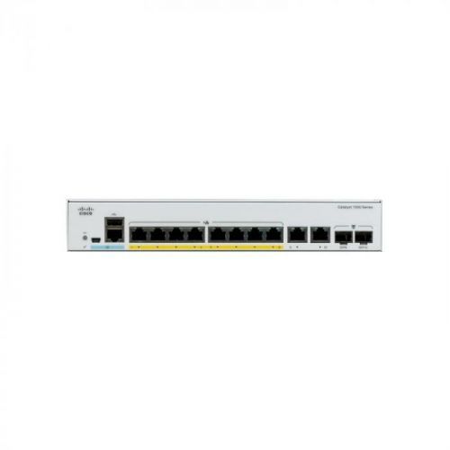 8x 10/100/1000 Ethernet ports, 2x 1G SFP and RJ-45 combo uplinks