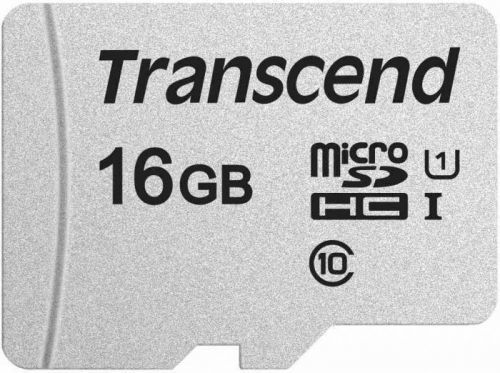 Transcend 16GB microSDHC 300S UHS-I U1 (Class 10) paměťová karta (bez adaptéru), 95MB/s R, 45MB/s W
