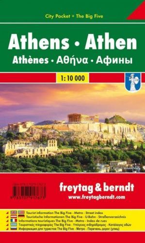 Athen, Stadtplan 1:10.000, City Pocket + The Big Five(v němčině)