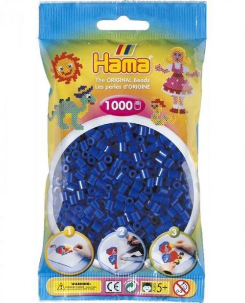 HAMA H207-08 MIDI zažehlovací korálky tmavě modré - 1000 ks