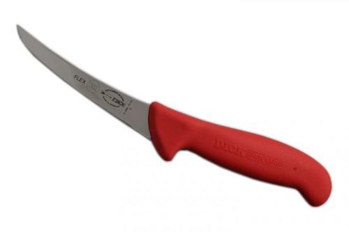 F. Dick - Nůž vykosťovací 13 cm, zahnutá čepel, ohebný, červený