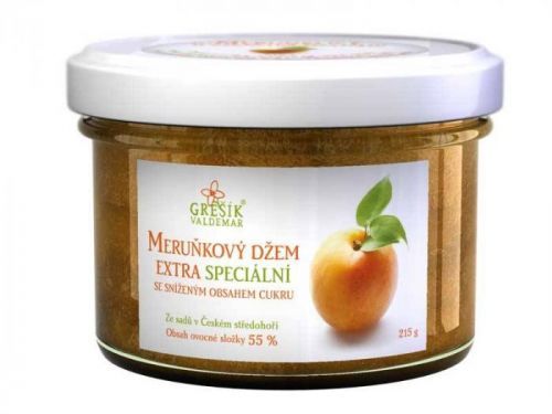 Džem meruňkový extra speciální 215g - Grešík