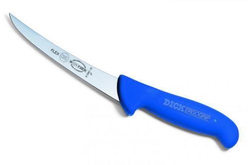 F. Dick - Nůž vykosťovací 15 cm, zahnutá čepel, ohebný, modrý