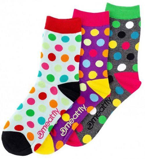 Meatfly Sada ponožek Light Regular Dots socks S19 Multipack 36-39
