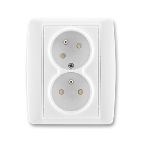 ABB Element dvojzásuvka bílá/bílá 5513E-C02357 03