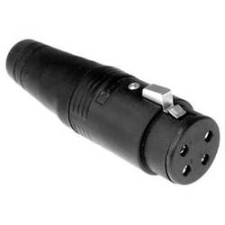 XLR konektor Amphenol AP-5-11 spojka, rovná, pólů 4, černá, 1 ks