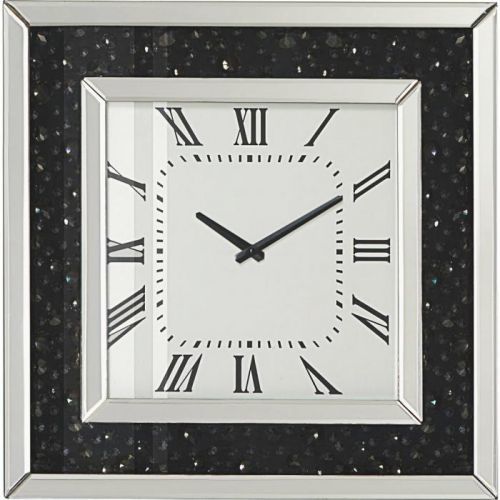 Nástěnné Hodiny Černá Barvy Stříbra Xora