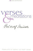 Verses and Meditations (Steiner Rudolf)(Paperback)