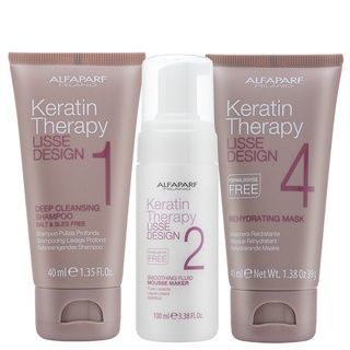 Alfaparf Milano Lisse Design Keratin Therapy sada pro narovnání vlasů 40 ml + 100 ml + 40 ml