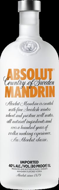 Vodka Absolut Mandrin 40% 1l etik4