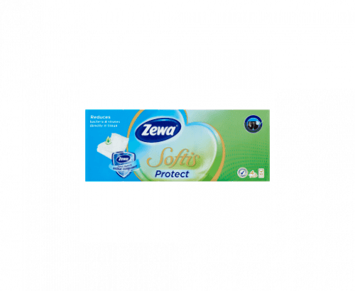 Zewa Softis Protect parfémované papírové kapesníčky 4-vrstvé  10 x 9 ks