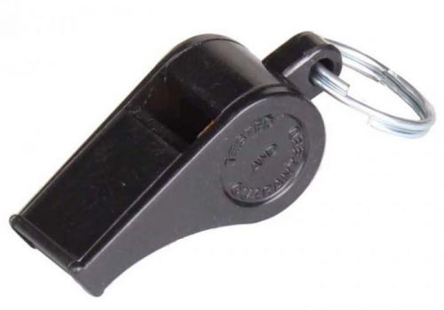 Merco plastic whistle black plus plastová píšťalka se šnůrkou