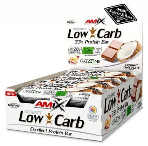 Amix  Low-Carb 33% Protein Bar - 15x60g - Coconut-Chocolate