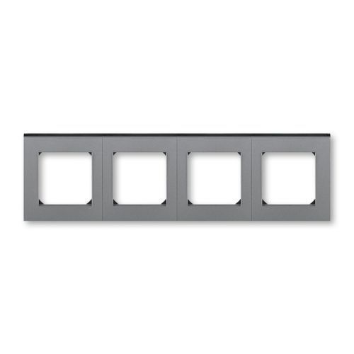 ABB Levit M čtyřrámeček ocelová/kouřová černá 3901H-A05040 69