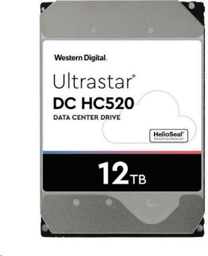 WD tern Digital Ultrastar HDD 12TB (HUH721212AL5204) DC HC520 3.5in 26.1MM 256MB 7200RPM SAS 512E (0F29532)