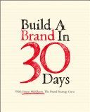 Build a Brand in 30 Days - With Simon Middleton, the Brand Strategy Guru (Middleton Simon)(Paperback)