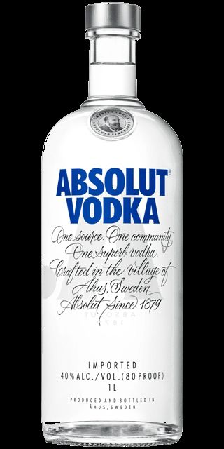 Vodka Absolut Clear 40% 1l