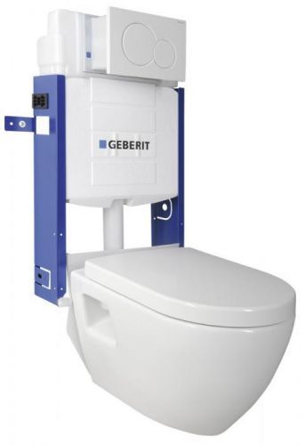 AQUALINE WC SADA závěsné WC NERA s podomítkovou nádržkou GEBERIT pro zazdění WC-SADA-17