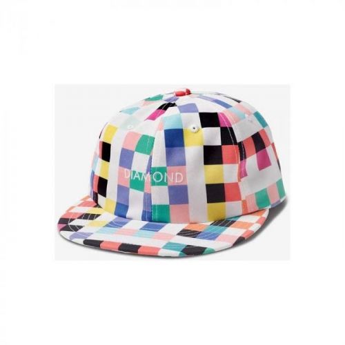 kšiltovka DIAMOND - Pixel 6-Panel Unstructured Snapback White (WHT)