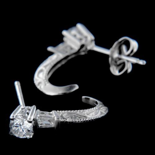 Stříbrné náušnice 14141