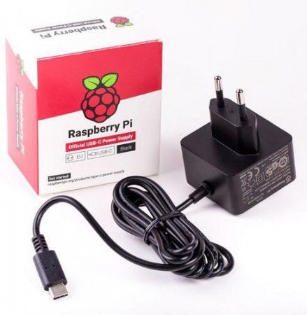 RASPBERRY PI napájecí adaptér 3A pro Rpi 4, černá, RB-Netzteil4-B