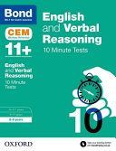 Bond 11+: English & Verbal Reasoning: CEM 10 Minute Tests - 8-9 Years (Hughes Michellejoy)(Paperback)