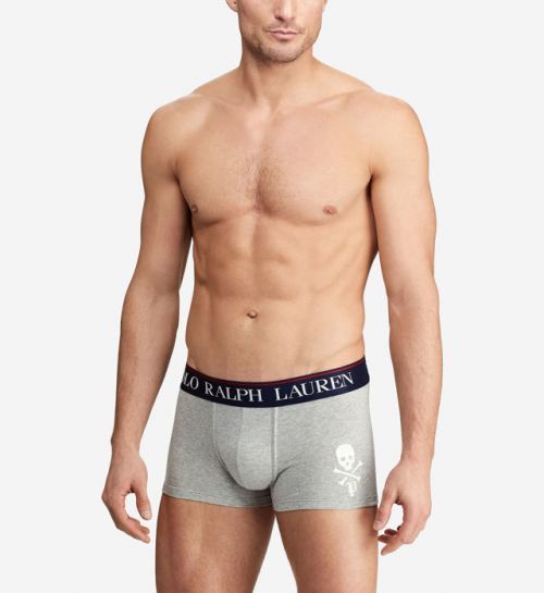 Boxerky 714753009001 šedá - Ralph Lauren - 2XL - šedá