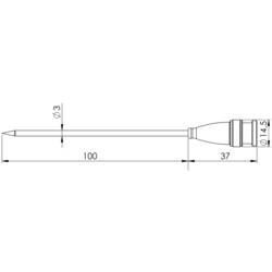 Vpichovací sonda Greisinger GF 2T 610863, -70 až 250 °C, 100 mm, typ senzoru=Pt1000, Kalibrováno dlebez certifikátu