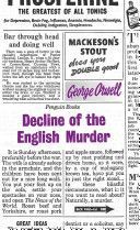 Decline of the English Murder (Orwell George)(Paperback)