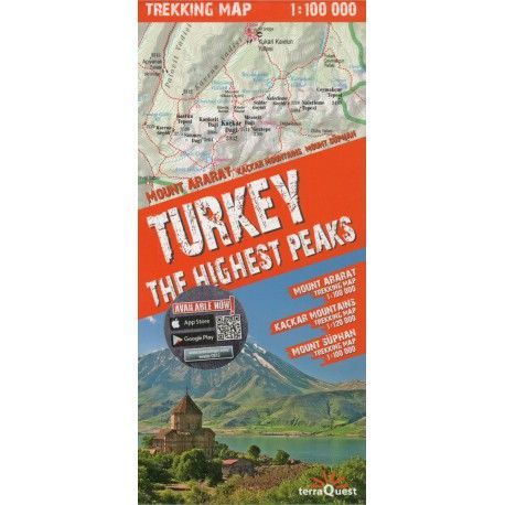 TerraQuest Turecko - nejvyšší vrcholy  1:100 000 turistická mapa