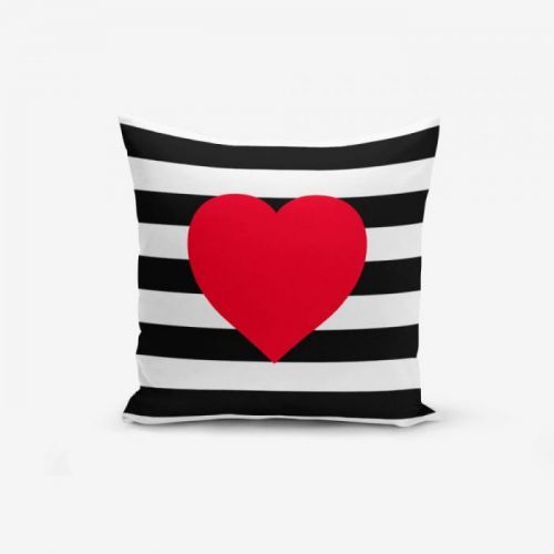 Povlak na polštář Minimalist Cushion Covers Navy Heart, 45 x 45 cm