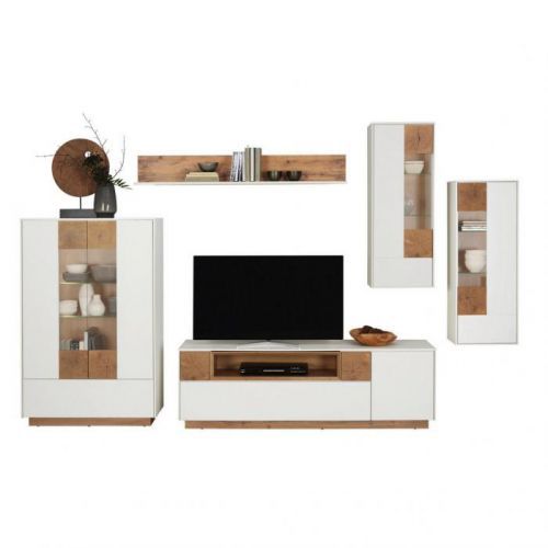 Obývací Stěna Bílá Barvy Dubu Carryhome