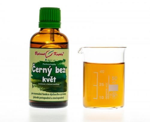 Černý bez květ - bylinné kapky (tinktura) 50 ml